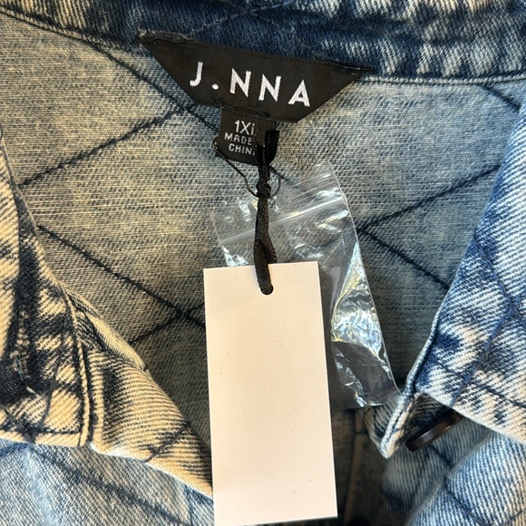 Last 1! NWT Plus Size Denim Quilt Stitch Jacket/Shacket - Picture 4 of 8